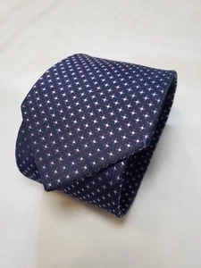 PAUL STUART Ties Dark Blue Dot Used From Japan - Picture 1 of 8