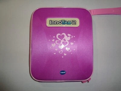 Genuine Vtech InnoTab 2 Zippered Storage Tote/Case Purple/Pink with Hearts - Image 1 of 4