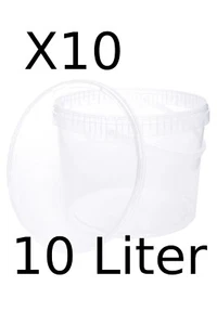 Eimer mit Deckel 1 10 100 x 10 Liter Leereimer Kübel lebensmittelecht leer - Bild 1 von 7