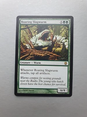 Roaring Slagwurm , MTG Darksteel (2004) Rare Green Creature NM - Image 1 of 2