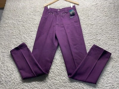 Vintage Jeans Rough Rider by Circle T Western Rodeo Denim Purple  13/14  NOS - Image 1 of 4