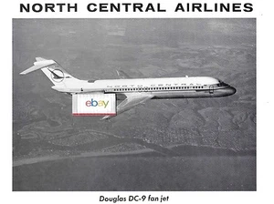 North Central Airlines DC-9 SERIE 30 #N951N FOTO 2-SEITIG FLT DECK - FA 1970er - Bild 1 von 1