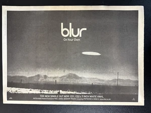 BLUR - ON YOUR OWN | 15X11" 1997 MAGAZINE ADVERT / POSTER L440 - Picture 1 of 1