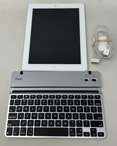 Apple iPad 3rd Gen A1430 64GB WiFi 4G Cellular AT&T With Wireless Zagg Keyboard - Picture 1 of 16
