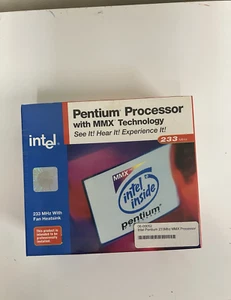 INTEL PENTIUM 233MHZ MMX CPU NEW SEALED IN RETAIL BOX - Picture 1 of 4