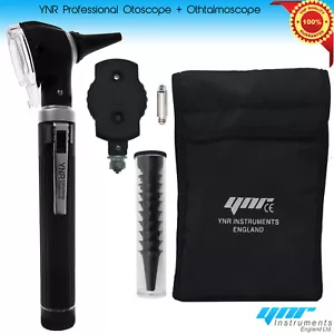 YNR® Glasfaser-Otoskop Ophthalmoskop LED ENT diagnostische Untersuchung Kit CE UK - Bild 1 von 17
