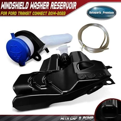 Depósito de lavadora de parabrisas con tapa y bomba para MPV Ford Transit Connect 2014-2023 Foto 1 de 4