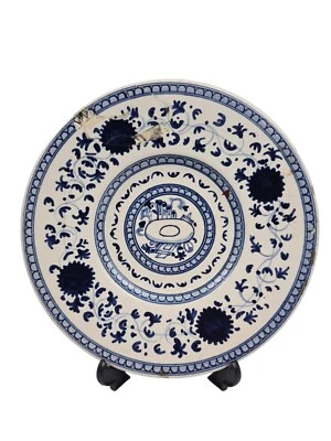 PIATTO IN PORCELLANA CERAMICA DECORATA A MANO CAP FAENZA MARIA M. 1981 VINTAGE - Immagine 1 di 4