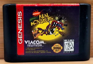 NICKELODEON AAAHH!!! REAL MONSTERS SEGA GENESIS GAME CARTRIDGE - Picture 1 of 2