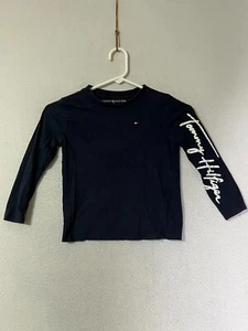 Tommy Hilfiger Blue Pullover Sweatshirt Crew Neck Long Sleeves Kids Size 6 - Picture 1 of 6