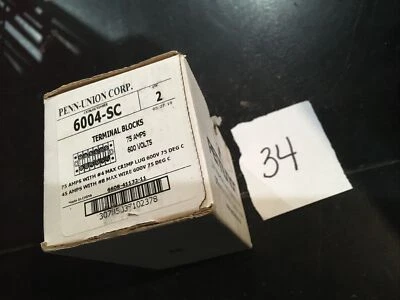 PENN-UNION 6004-SC-C TERMINAL BLOCK 2/BOX - Image 1 of 2