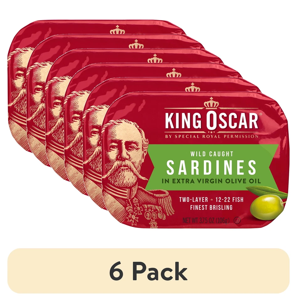 10x King Oscar Wild Caught Sardines in Extra Virgin Olive Oil 3.75 Oz 08/2024