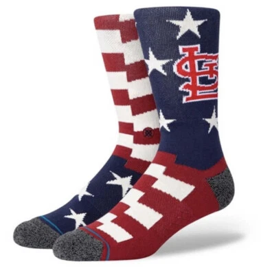 Stance Infiknit St Louis Cardinals ‘Brigade STL 2’ Crew Socks Men Sz L (9-13) - Image 1 of 4