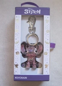 New Disney Stitch Pink Angel Bag Charm/Key Chain Rhinestones Crystal Keychain - Picture 1 of 6