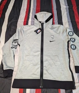 Nike Men's Size Large Hoodie Sweater NBA Brooklyn Nets Showtime Basketball - Picture 1 of 8