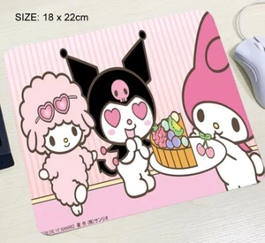 Kuromi & My Melody Mouse Pad - 18 x 22cm / 8.5 x 7 Inch - Non Slip Back - Picture 1 of 3