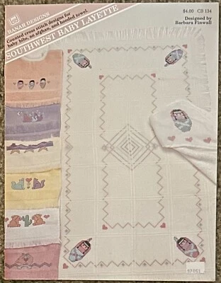 From Banar Designs "Southwest Baby Layette" in Cross Stitch -1982 Booklet- - Image 1 of 2
