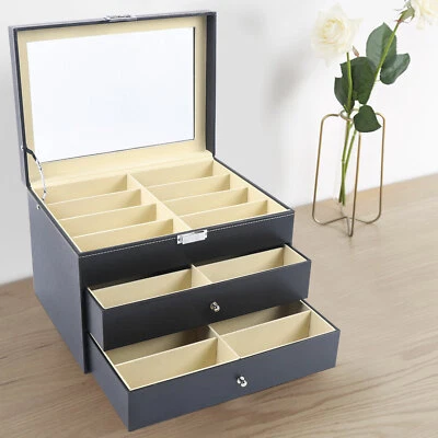 24Slot Sunglasses Glasses Eyeglass Organizer Display Case Storage Box,3/4 layers - Image 1 of 2
