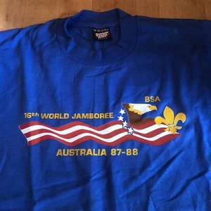 Camiseta De Colección 1987-1988 Boy Scout World Jamboree Australia Hombres Talla Med Azul - Imagen 1 de 5