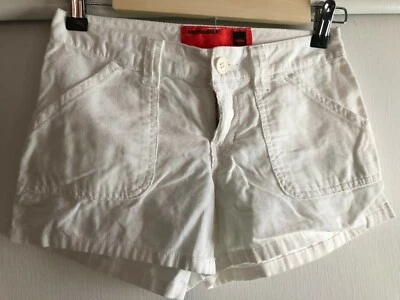 New MOSSIMO MossIssue Juniors Womens Corduroy Shorts Size 1 White - Image 1 of 3