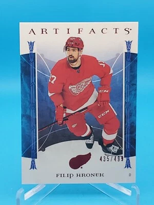 Filip Hronek 2022-23 Upper Deck Artifacts #93 Ruby Parallel 435/499 - Red Wings - Image 1 of 2