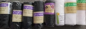 Crafter’s Square Decorative Mesh Lot 6 inch wide x 5 yd Black White Qty 8 - Picture 1 of 6