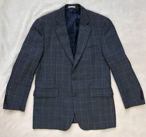 Collezione 100% Wool Sport Coat Blazer Jacket Mens 40R Gray Windowpane READ - Picture 1 of 12