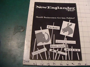 vintage HIGH GRADE magazine: NEW ENGLANDER august 1960; 50pgs POLITICS - Picture 1 of 12