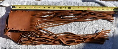 Indian Motorcycle leather Throttle wraps with/Fringe Tassel #1 p/n 53100111 - Image 1 of 4