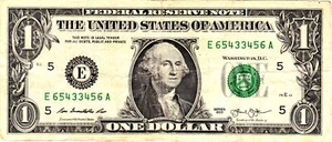 $1 2013 Fancy Serial E65433456A RADAR PALINDROME!!!! - Picture 1 of 1