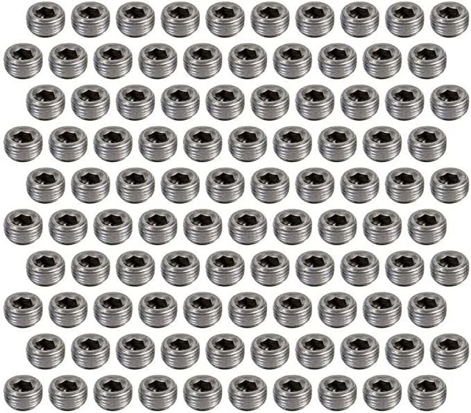 Plugue de encaixe Pioneer 1/2 pol. NPT Allen cabeça aço natural conjunto de 100 PP-568-T-100 - Imagem 1 de 1