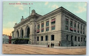 Postal de la estación de tren de Albany Nueva York - Imagen 1 de 2