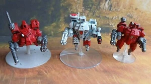 Warhammer 40k Tau Empire Crisis Battlesuit Team teilweise bemalt - Bild 1 von 2