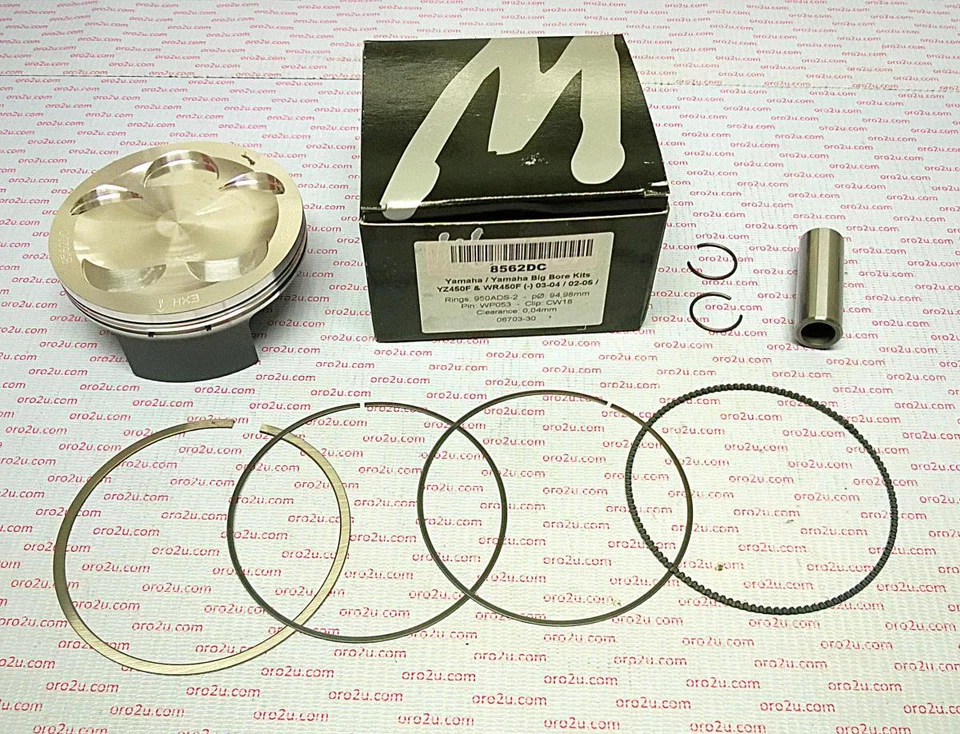 KIT PISTÓN WOSSNER 98mm YAMAHA YZ450F 03-09, WR450F 03-09, GAS GAS EC450F 13-15 Foto 1 de 1