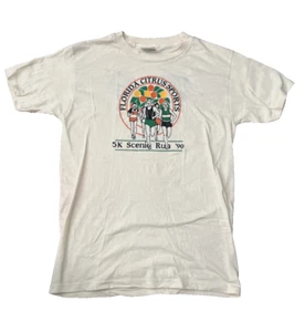 Camiseta Promocional Florida Citrus Sports 5k Media Maratón Burger King 1990 De Colección Talla L - Imagen 1 de 7