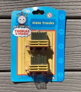 VINTAGE 2000 ERTL BRITT ALLCROFT THOMAS & FRIENDS SLATE TRUCK CARS # 34622 F/S - Foto 1 di 7
