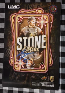 Mark Stone Signed Vegas Golden Knights Gameday Poster 11x17 Poster 2025 - Picture 1 of 1