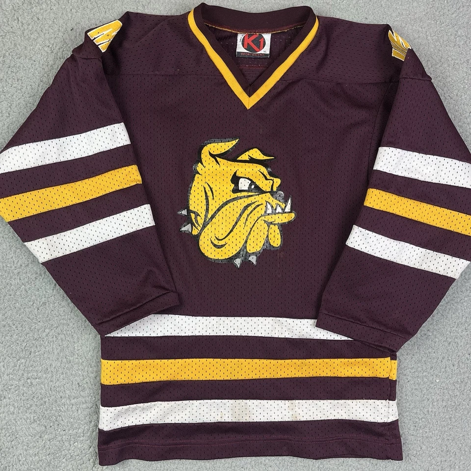 Camiseta deportiva de hockey vintage de la Universidad de Minnesota Duluth Bulldogs K1 juvenil grande Foto 1 de 4