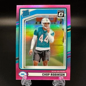 2024 Donruss Optic Chop Robinson Preview Pink Prizm Rated Rookie #351 Dolphins - Photo 1/2