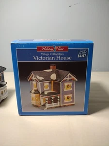 Holiday Time Village Sammlerstücke viktorianisches Haus Weihnachten verpackt 5,5" - Bild 1 von 8
