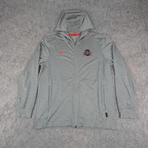 Ohio State Buckeyes Jacket Men Medium Gray Hoodie Football Dri Fit Nike On Field - Picture 1 of 13
