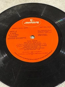 Paul Roche - Death at Fun City MEPL-8 PROMO VINYL LP - GOOD CONDITION!!! - Foto 1 di 2