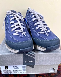 CLARKS Roam Wave outdoor hiking shoes new unwirn navy size 4 1/2 UK boxed - Picture 1 of 11