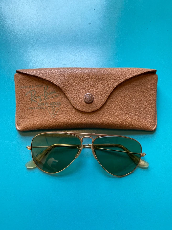 Gafas de sol de aviador vintage B&L Ray Ban - alrededor de la década de 1960 - ¡MUY BUENAS! Foto 1 de 4