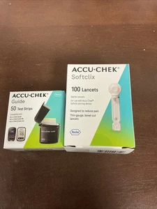Tiras reactivas de glucosa para diabéticos Accu-Chek Guide 50 quilates caducidad 24/2/27 y lancetas de 100 quilates - Imagen 1 de 7