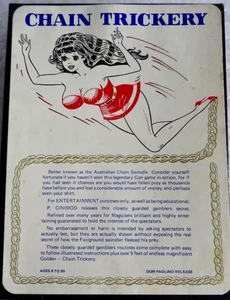 dOM PAOLINO CADENA TRUCO DE MAGIA CADENA AUSTRALIANA ESTAFA CINIMOD neocurio - Imagen 1 de 4