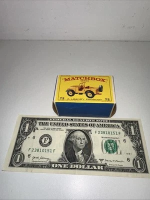 Vintage Matchbox LESNEY STANDARD JEEP NO. 72 Original EMPTY  BOX - Image 1 of 4