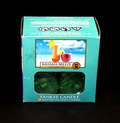 Yankee Candle Bahama Breeze Tea Ligh Candles Box of 12 Pineapple Mango New - Image 1 of 3