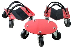 Snowmobile Dolly Heavy Duty V-Slide with 2.5” PVC Swivel Casters and Rubber P... - Picture 1 of 4