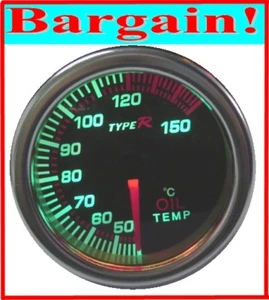 2 INCH OIL TEMPERATURE GAUGE TACHO METER TACHOMETER for SUBARU IMPREZA WRX STI - Picture 1 of 4